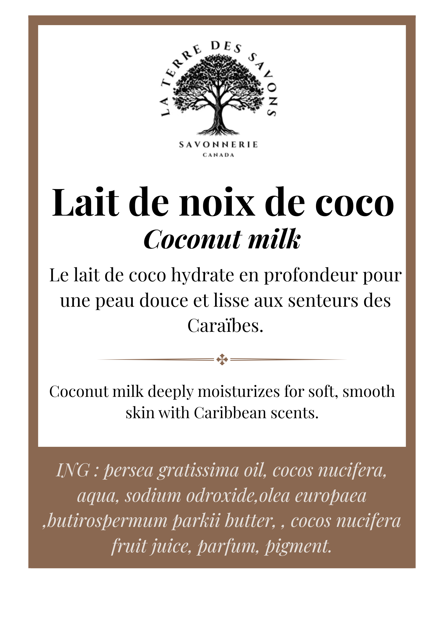 Savon Lait de Noix de Coco