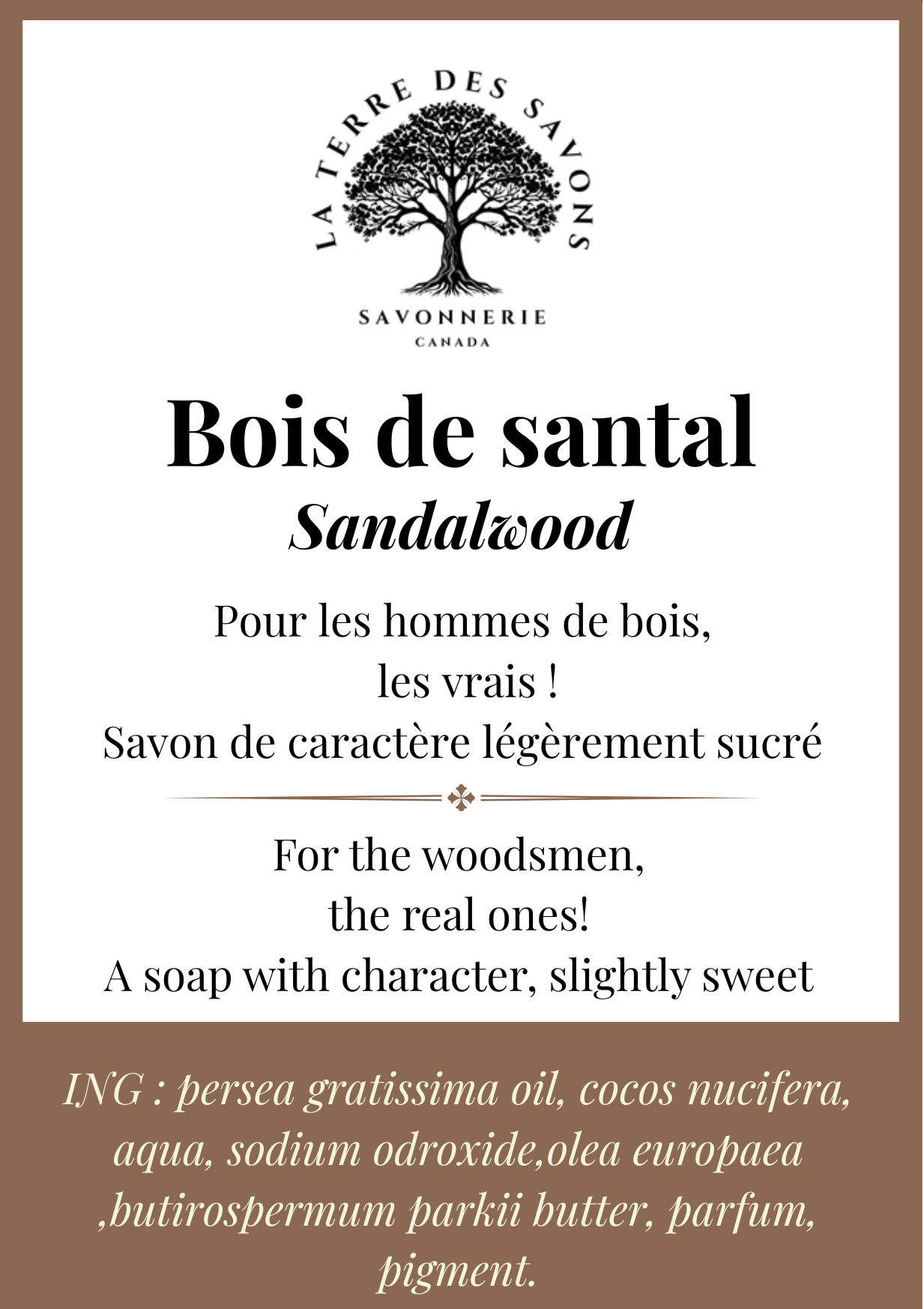 Savon Bois de Santal