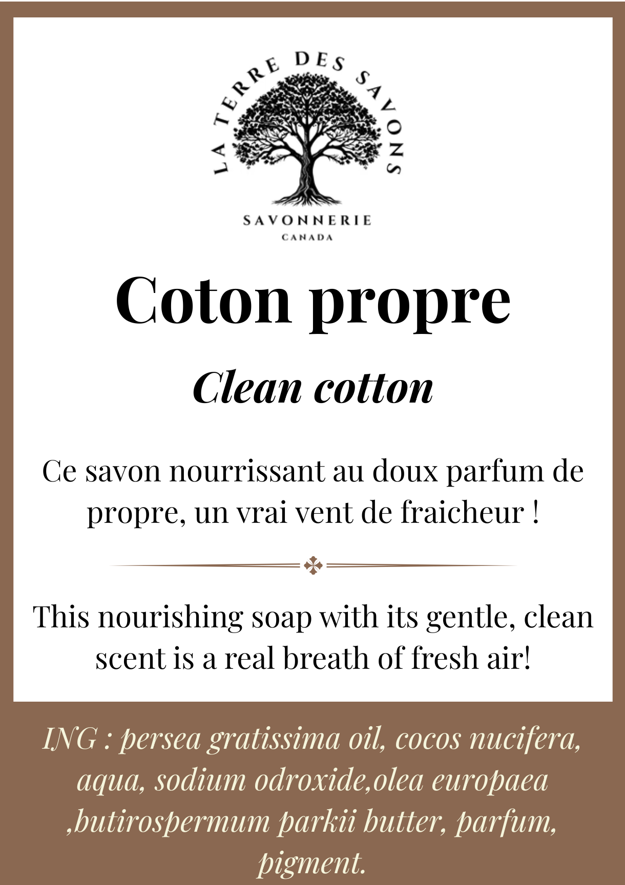 Savon Coton Propre