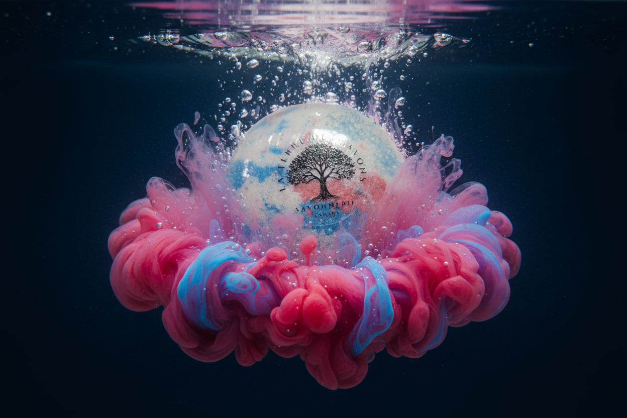 Bombe de bain Framboise bleu