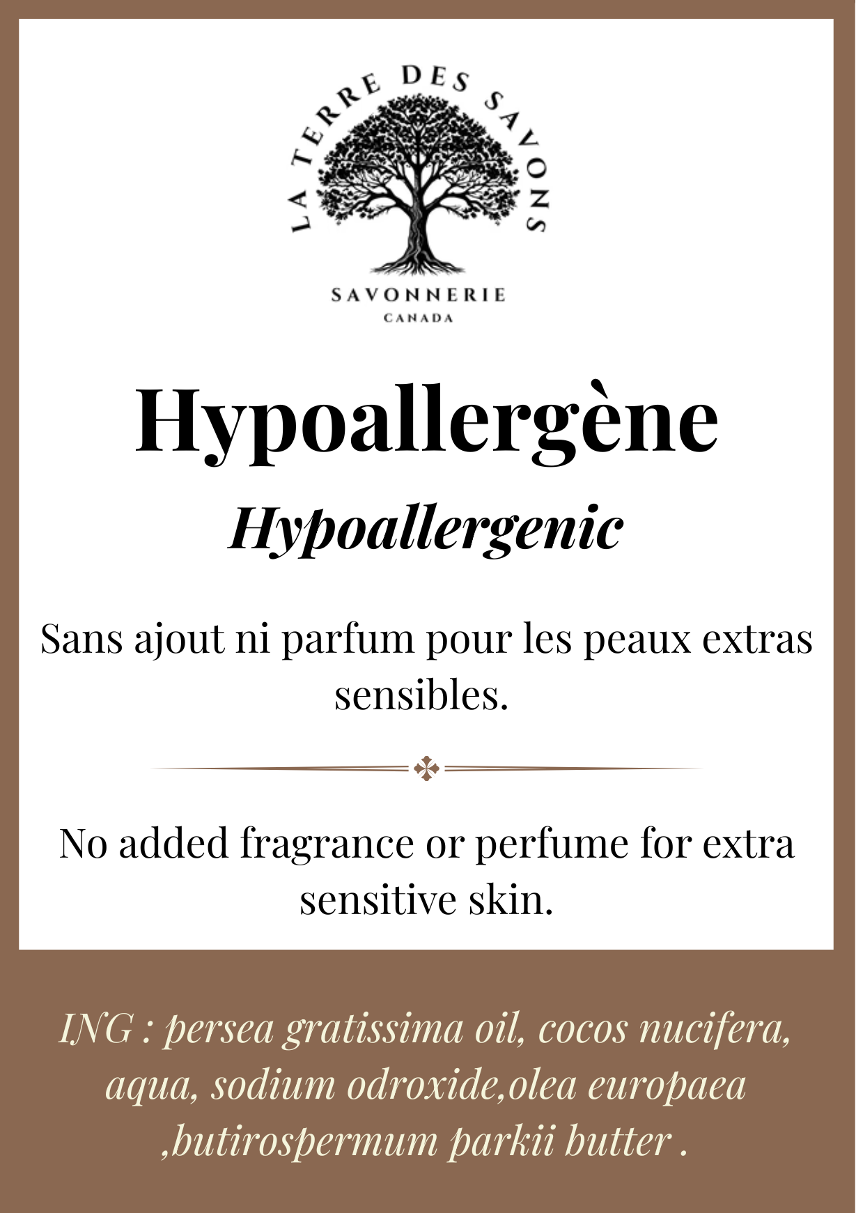Savon Hypoallergénique