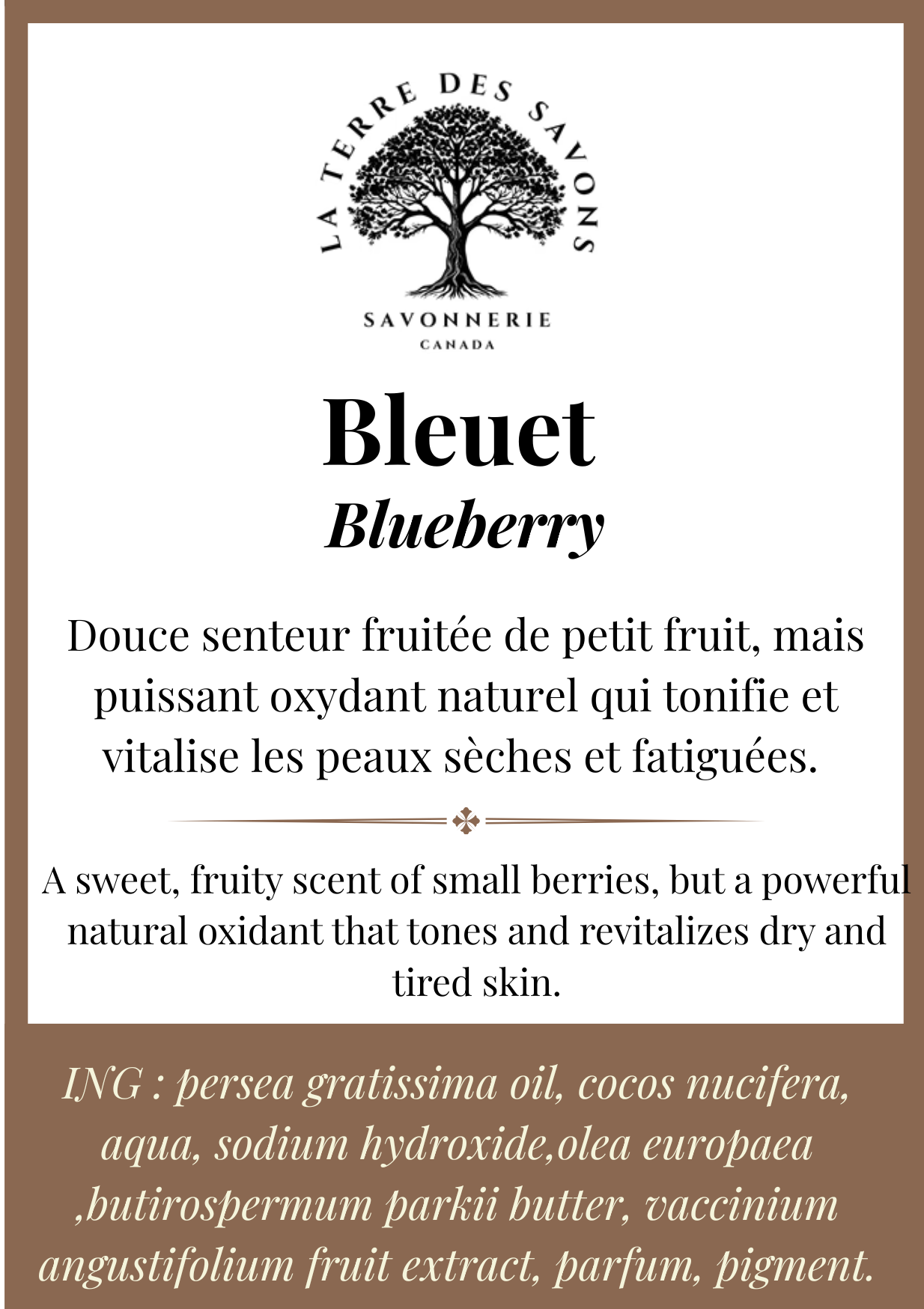 Savon aux bleuets