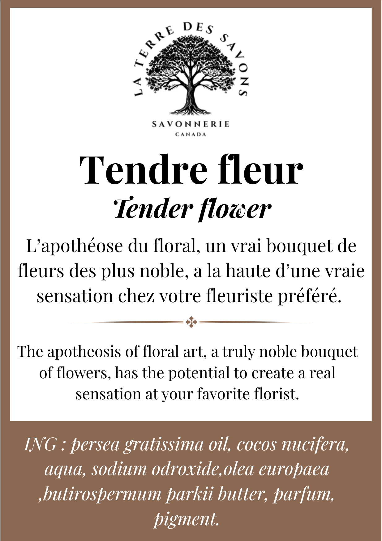 Savon Tendre fleur